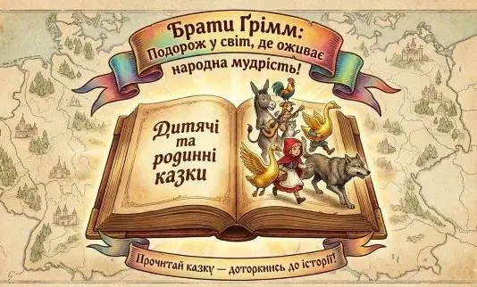 Постер (плакат) про збірку казок братів Ґріммів