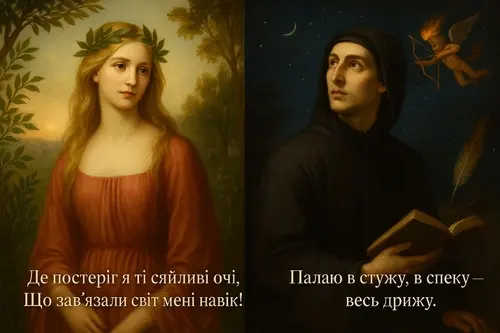 Намалюйте образи ліричного героя та Лаури (за сонетами Ф. Петрарки)