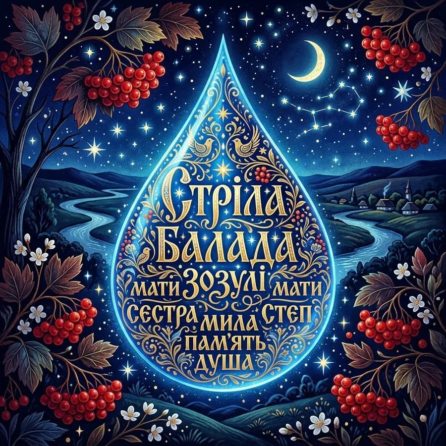 Хмара слів до балади «Ой летіла стріла»