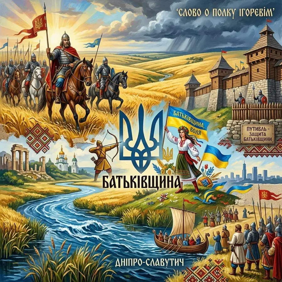 Колаж «Образ Батьківщини в “Слові про похід Ігорів”»